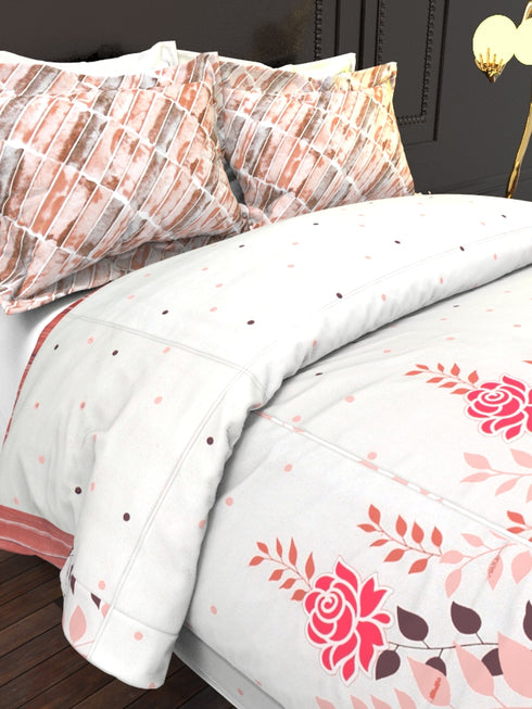 The White Moss DC London Double Bed 100% Cotton bedsheet with 2 pillow covers